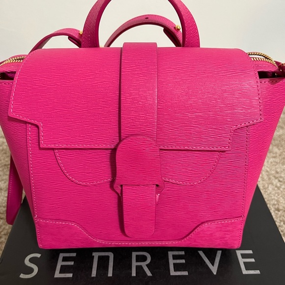 Senreve Handbags - Senreve Mini Maestra Bag (Rare) - Mimosa Leather, discontinued Fuchsia Color